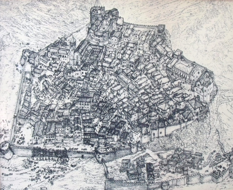 город Бар, старинный план крепости
